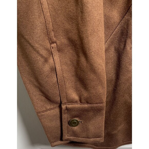NWT - Manly Mens Brown Cotton-Linen Blend Full-Zip Jacket Sz Lg - Casual - Work - Picture 5 of 6